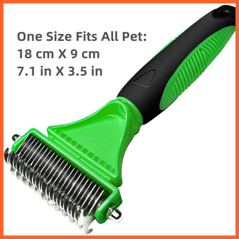 whatagift.com.au green Pumpkin Self Cleaning Pet Brush for Shedding Dog Cat | Grooming Comb Removes Loose Underlayers and Tangled Hair