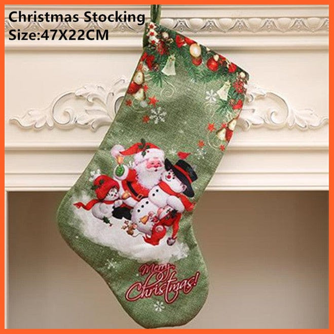 whatagift.com.au green Santa Claus Christmas Stocking Santa Sacks Gift