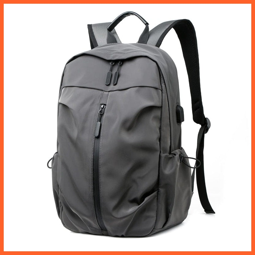 whatagift.com.au Grey-A Nylon Waterproof Backpack | Travel Backpack