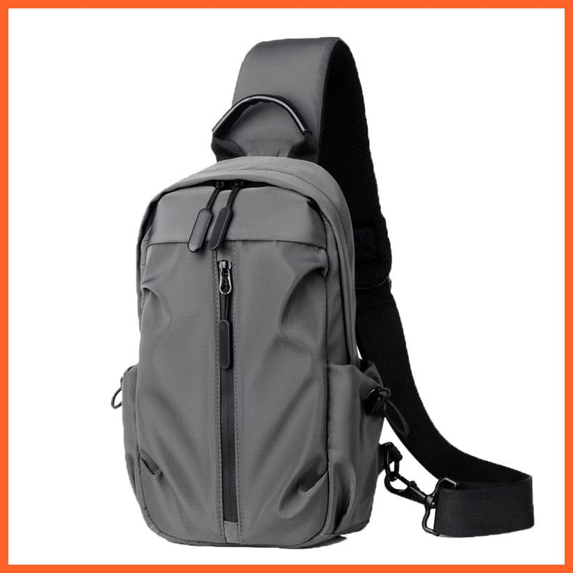 whatagift.com.au Grey-B Nylon Waterproof Backpack | Travel Backpack
