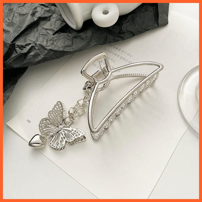 whatagift.com.au H-15 Women Geometric Hair Claw Clamps | Metal Hair Cross Hairpin | Fashion Hair Accessories