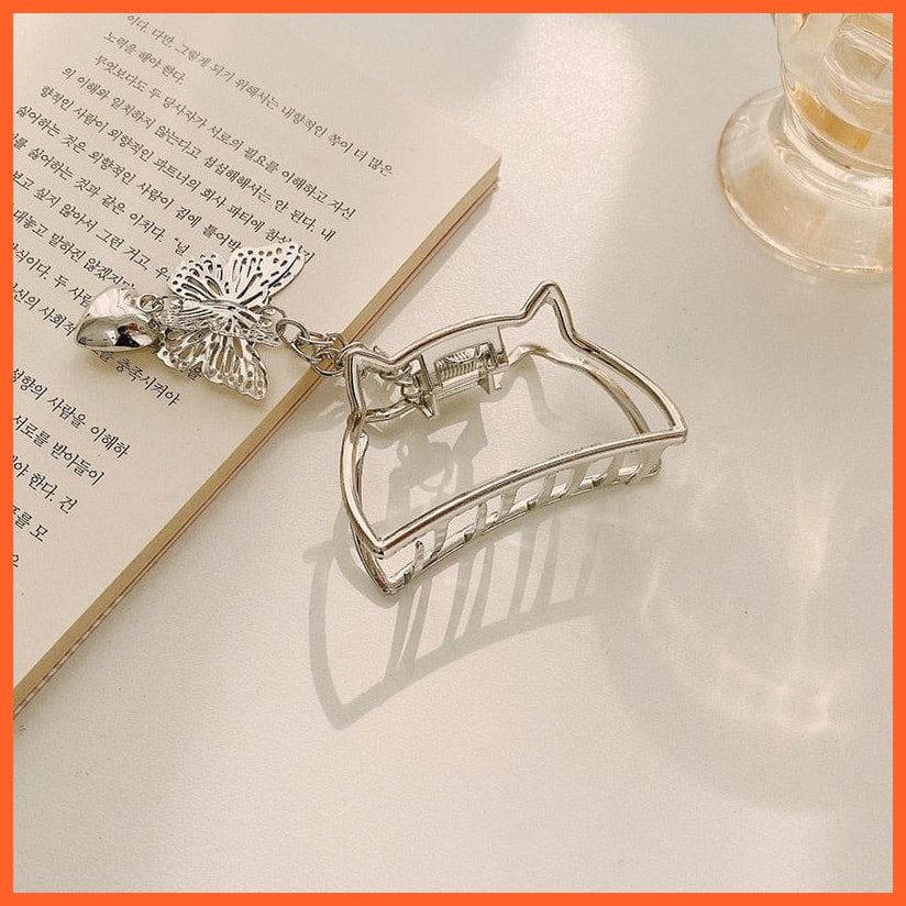 whatagift.com.au H-19 Women Geometric Hair Claw Clamps | Metal Hair Cross Hairpin | Fashion Hair Accessories