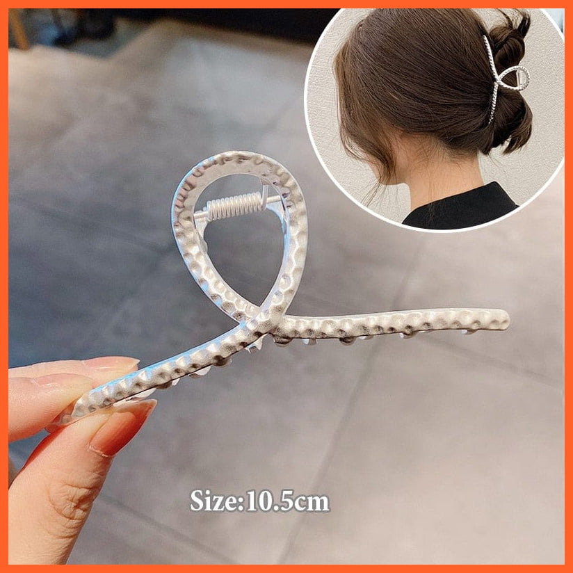 whatagift.com.au H-7 Women Geometric Hair Claw Clamps | Metal Hair Cross Hairpin | Fashion Hair Accessories