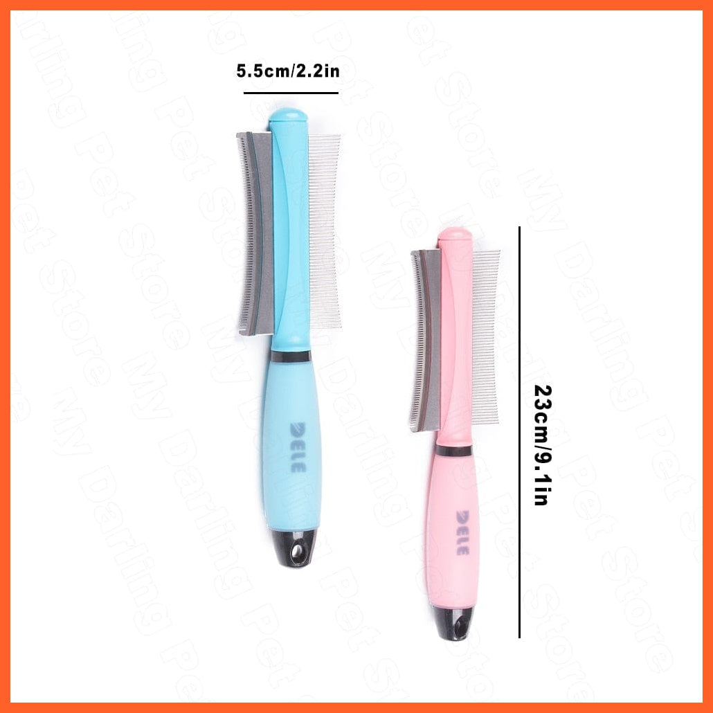 whatagift.com.au Hair Remover Double-sided Easy Hair Deshedding Brush for Pet | Grooming Tool for Long Small Hair Dog Cat