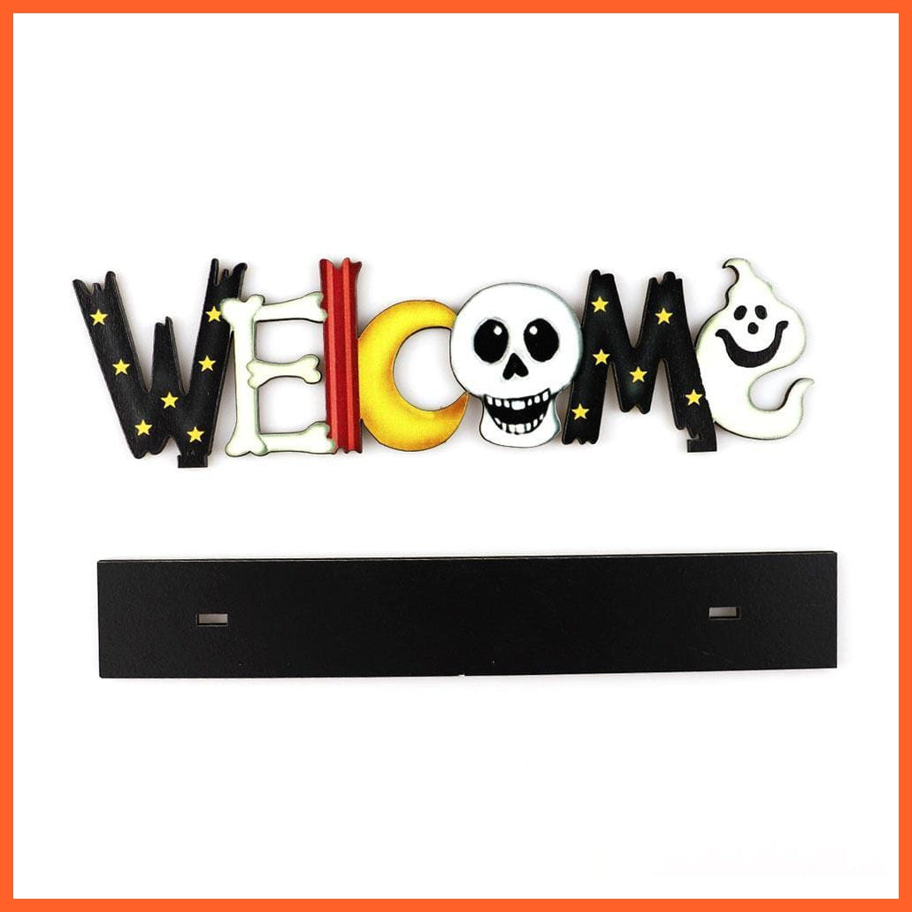 whatagift.com.au Halloween Wooden Letters | Cartoon Pumpkin Table Decoration | Halloween Party Supplies
