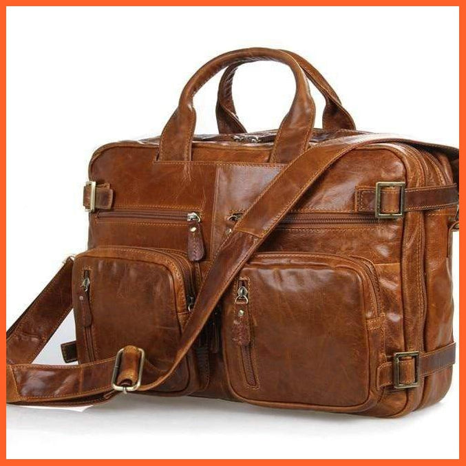 Formal Hand Bag | Men'S Leather Messenger Carry Bag | whatagift.com.au.