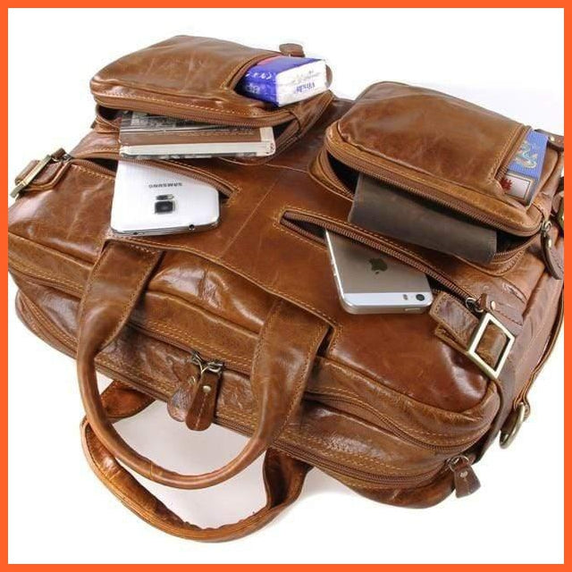 Formal Hand Bag | Men'S Leather Messenger Carry Bag | whatagift.com.au.