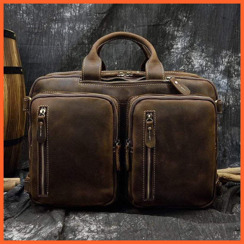 Men Briefcase Leather Hand Bag | whatagift.com.au.