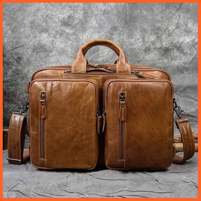 Men Briefcase Leather Hand Bag | whatagift.com.au.