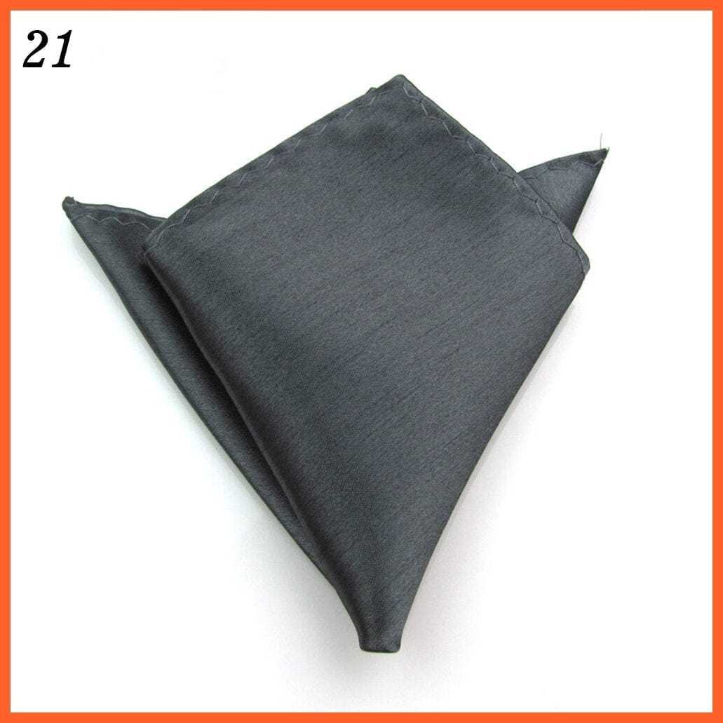 whatagift.com.au Handkerchief 21 Satin Solid Color Plain Suits Pocket Square Fashion Silk Handkerchief For Men