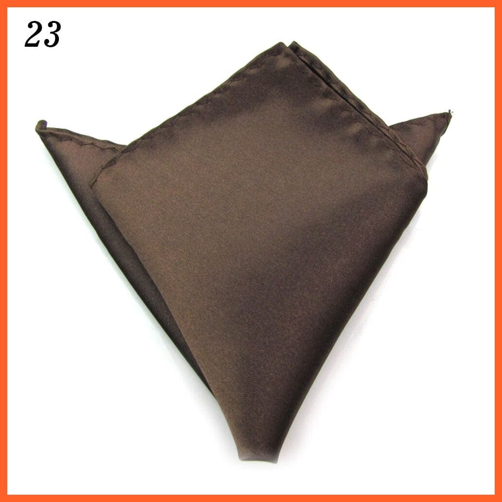 whatagift.com.au Handkerchief 23 Satin Solid Color Plain Suits Pocket Square Fashion Silk Handkerchief For Men
