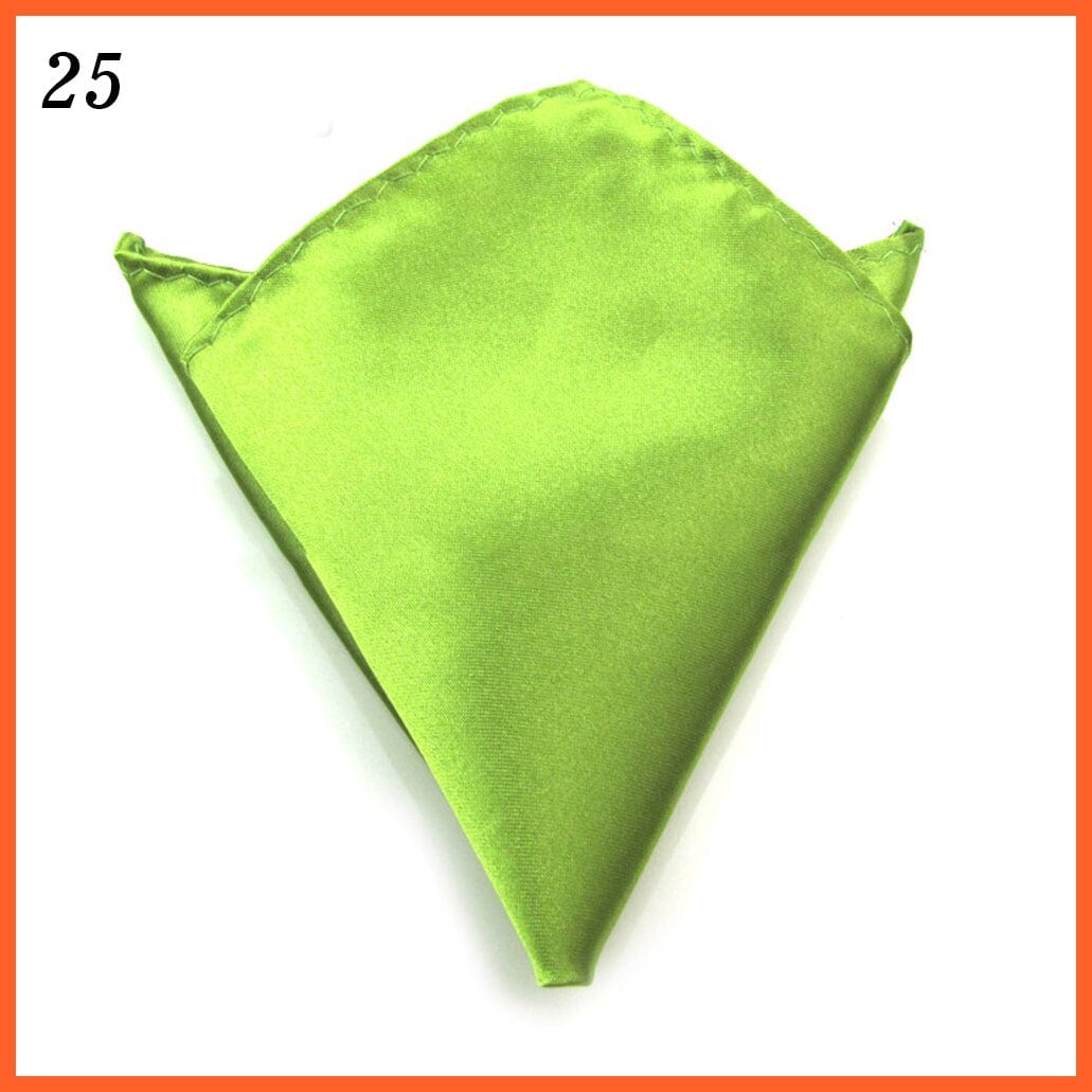 whatagift.com.au Handkerchief 25 Satin Solid Color Plain Suits Pocket Square Fashion Silk Handkerchief For Men