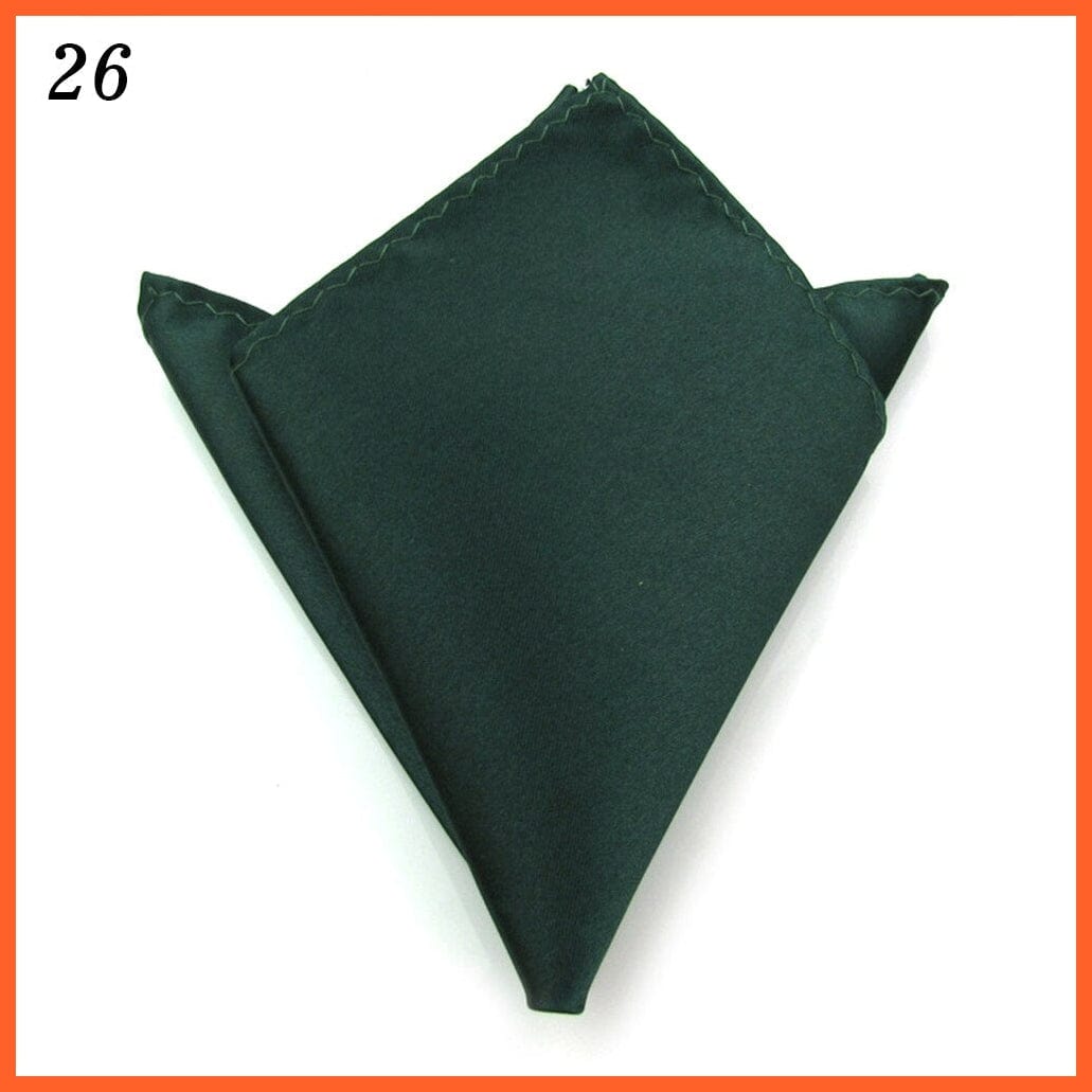 whatagift.com.au Handkerchief 26 Satin Solid Color Plain Suits Pocket Square Fashion Silk Handkerchief For Men