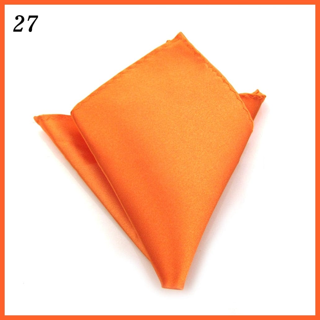 whatagift.com.au Handkerchief 27 Satin Solid Color Plain Suits Pocket Square Fashion Silk Handkerchief For Men