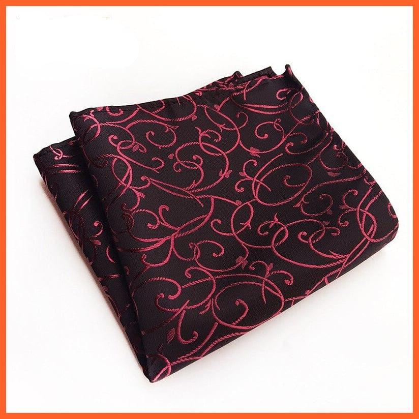 whatagift.com.au Handkerchief 66-Color Men Pocket Squared Flower Paisley Floral Silk Handkerchief Suit Accessory