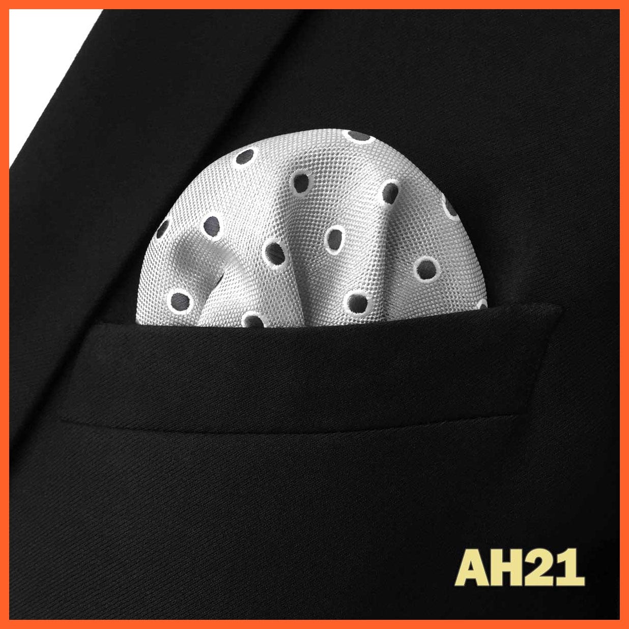 whatagift.com.au Handkerchief AH21 Colorful Multicolor Pocket Square Men's Classic Striped Handkerchief