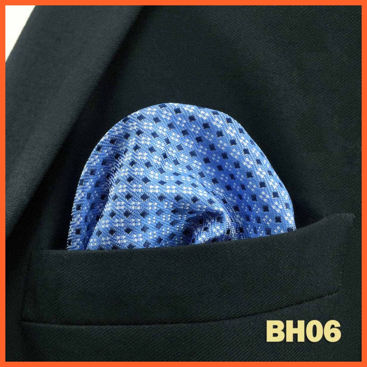 whatagift.com.au Handkerchief BH06 Colorful Multicolor Pocket Square Men's Classic Striped Handkerchief