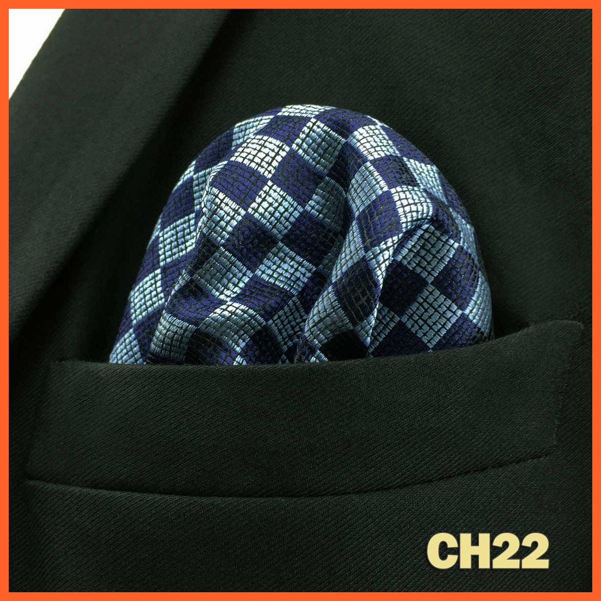 whatagift.com.au Handkerchief CH22 Colorful Multicolor Pocket Square Men's Classic Striped Handkerchief