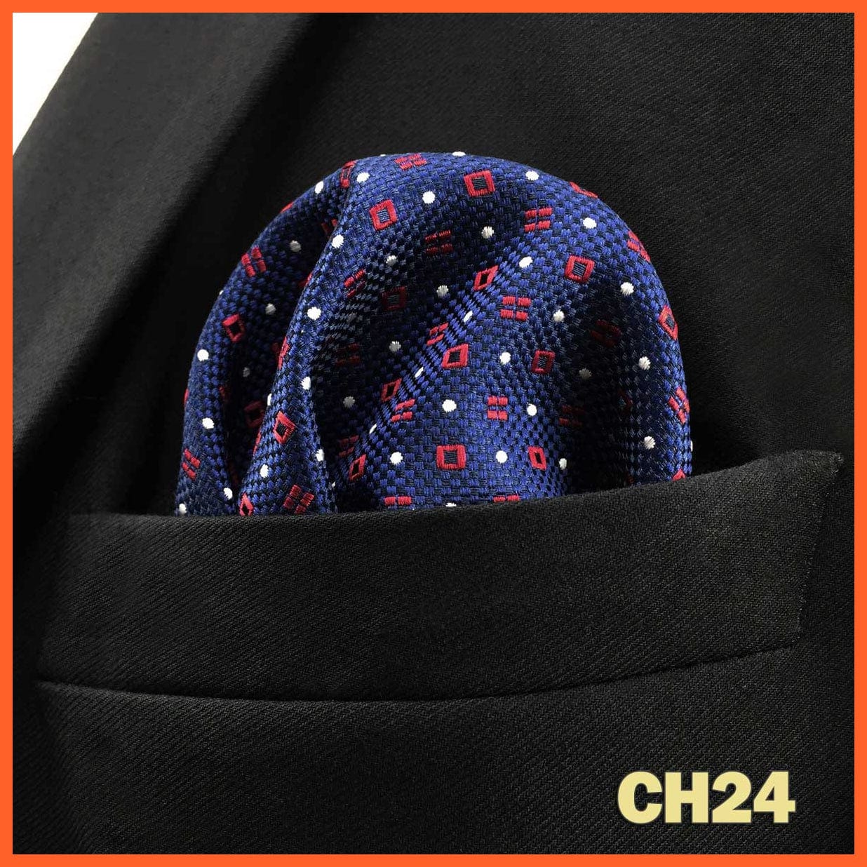 whatagift.com.au Handkerchief CH24 Colorful Multicolor Pocket Square Men's Classic Striped Handkerchief