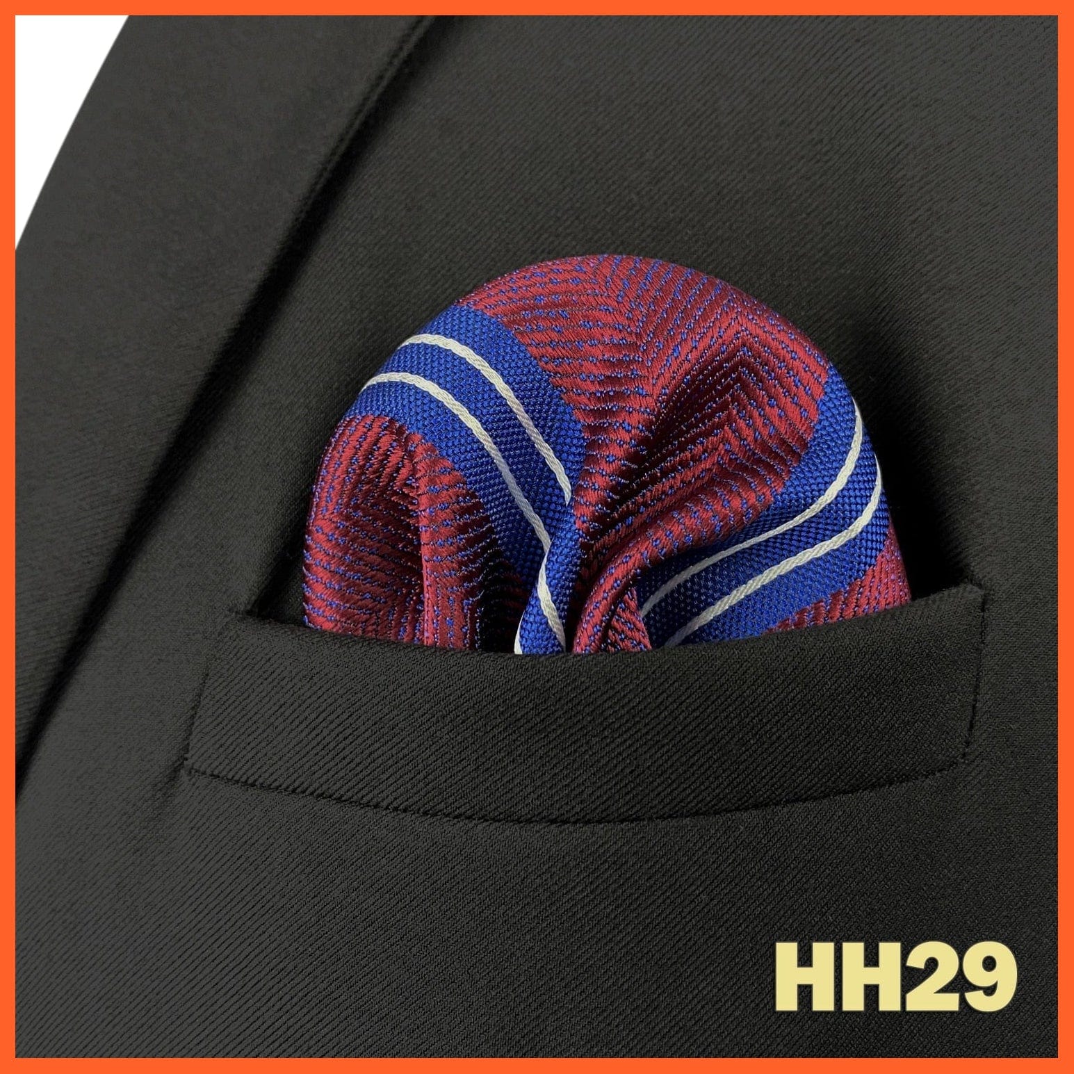 whatagift.com.au Handkerchief Colorful Multicolor Pocket Square Men's Classic Striped Handkerchief