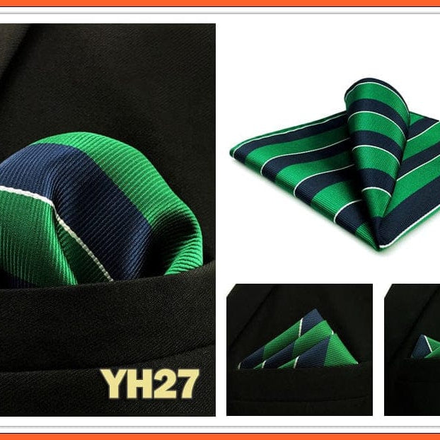 whatagift.com.au Handkerchief Colorful Multicolor Pocket Square Men's Classic Striped Handkerchief