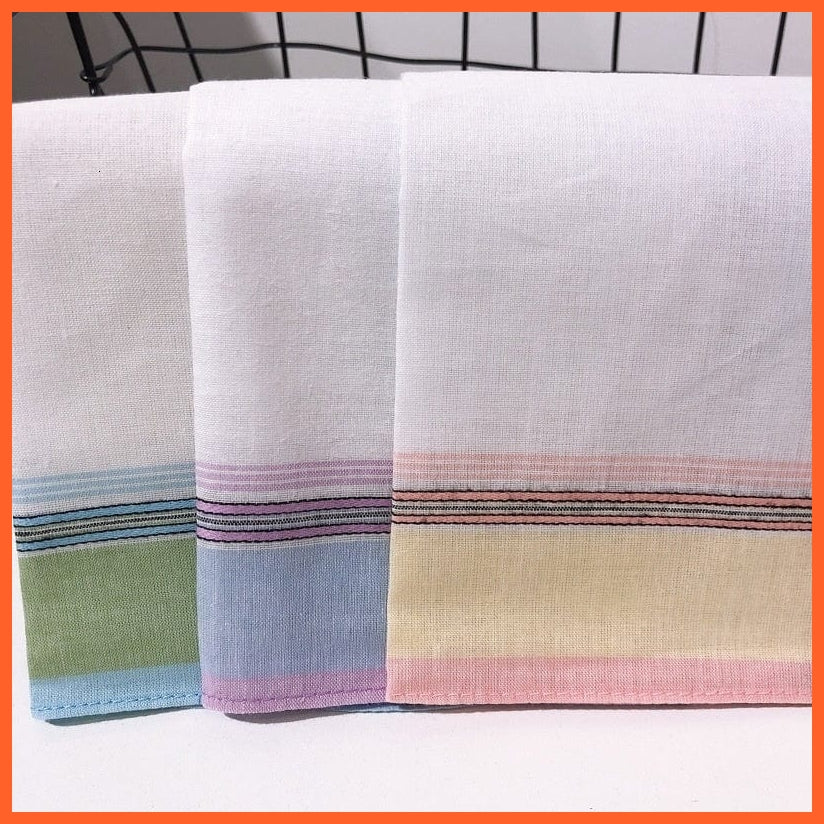whatagift.com.au Handkerchief Cotton Yarn-dyed Women Handkerchief Go Out Travel Camping Portable Napkin