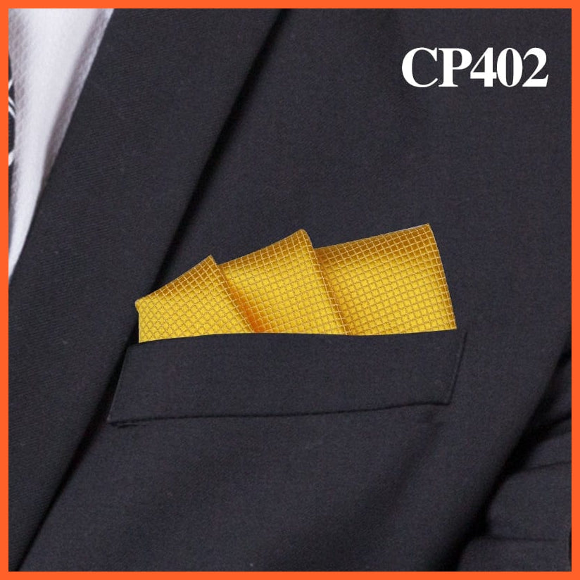 whatagift.com.au Handkerchief CP402 Fashion Suits Pocket Square Plaid Hankies Classic Suit Napkin Men's Handkerchief