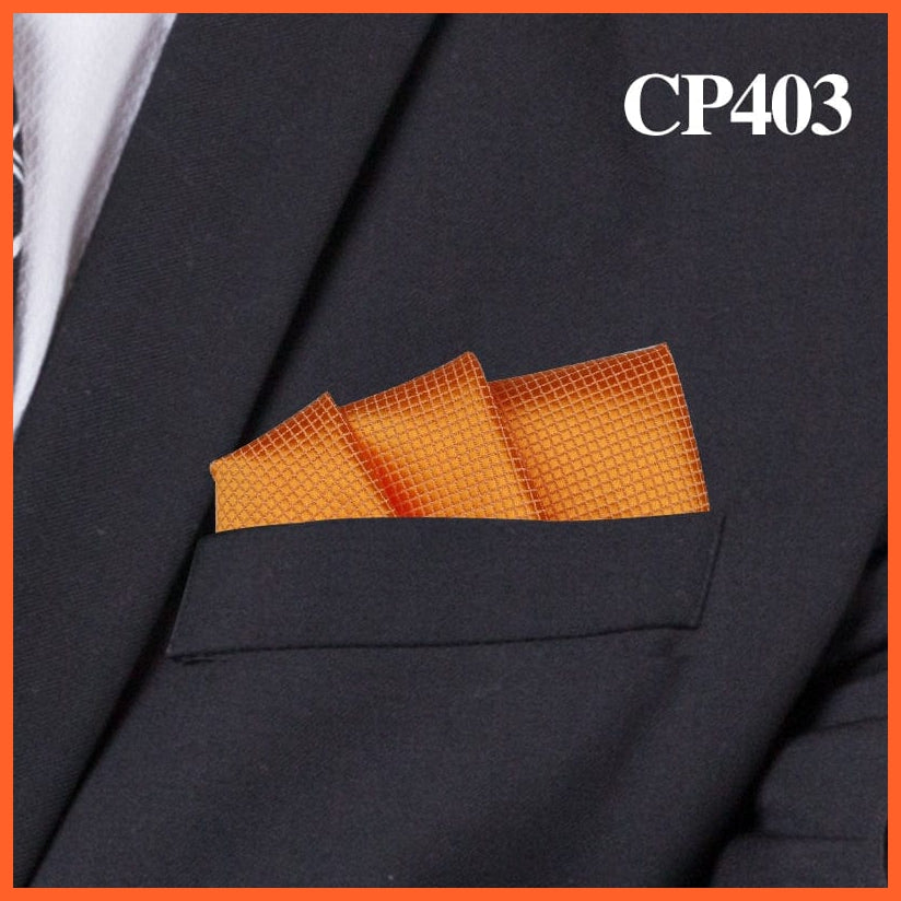 whatagift.com.au Handkerchief CP403 Fashion Suits Pocket Square Plaid Hankies Classic Suit Napkin Men's Handkerchief