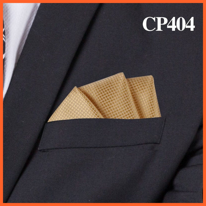 whatagift.com.au Handkerchief CP404 Fashion Suits Pocket Square Plaid Hankies Classic Suit Napkin Men's Handkerchief