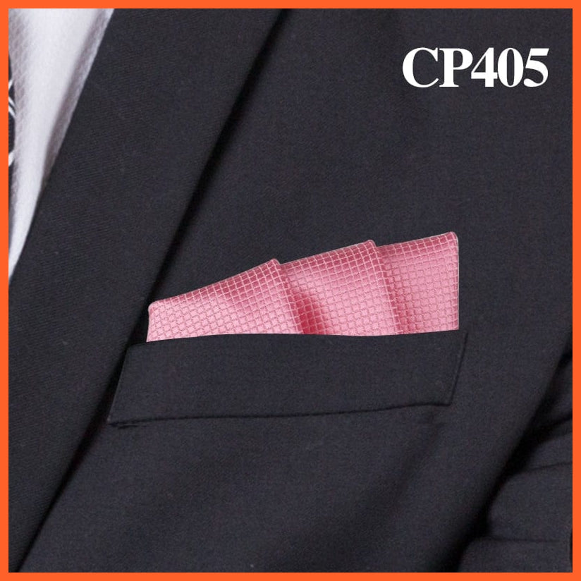 whatagift.com.au Handkerchief CP405 Fashion Suits Pocket Square Plaid Hankies Classic Suit Napkin Men's Handkerchief