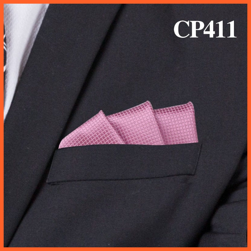 whatagift.com.au Handkerchief CP411 Fashion Suits Pocket Square Plaid Hankies Classic Suit Napkin Mens Handkerchief