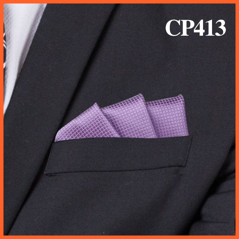 whatagift.com.au Handkerchief CP413 Fashion Suits Pocket Square Plaid Hankies Classic Suit Napkin Mens Handkerchief
