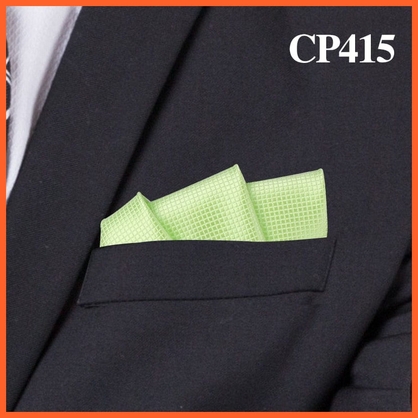 whatagift.com.au Handkerchief CP415 Fashion Suits Pocket Square Plaid Hankies Classic Suit Napkin Mens Handkerchief