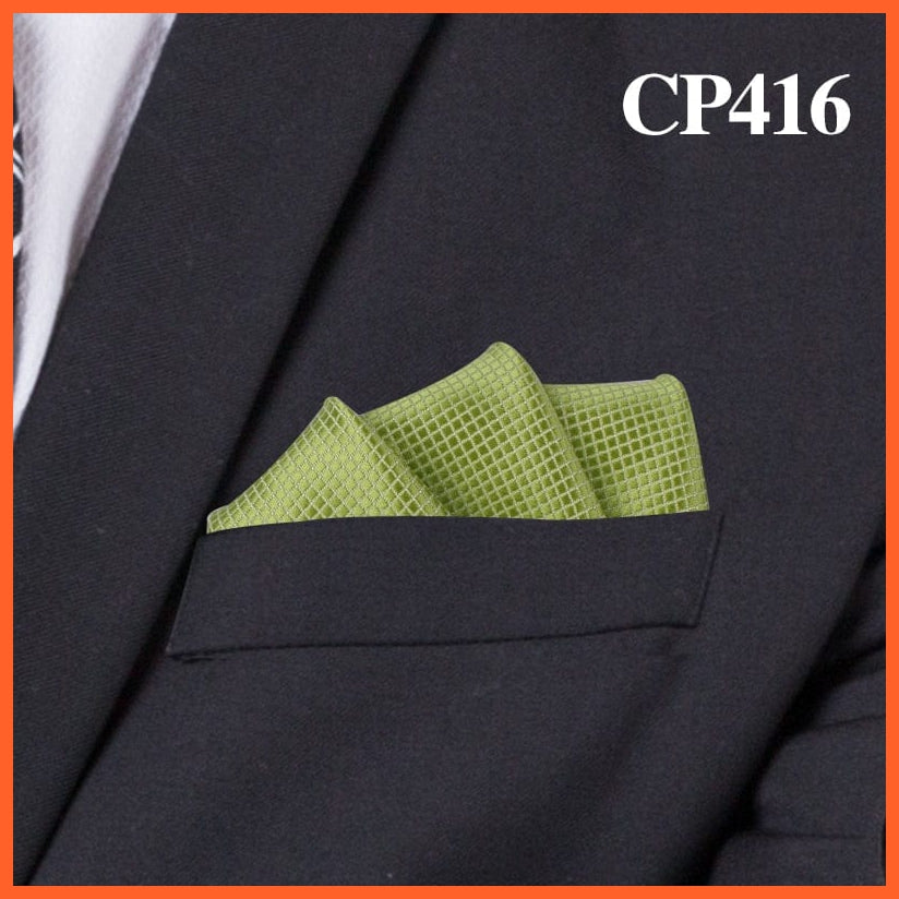 whatagift.com.au Handkerchief CP416 Fashion Suits Pocket Square Plaid Hankies Classic Suit Napkin Mens Handkerchief