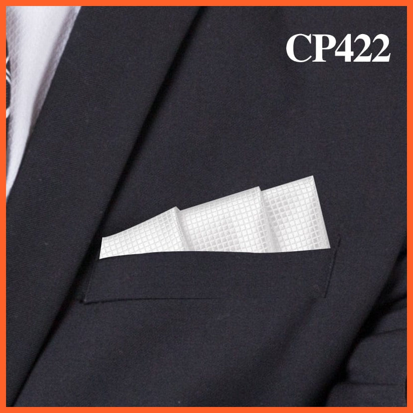 whatagift.com.au Handkerchief CP422 Fashion Suits Pocket Square Plaid Hankies Classic Suit Napkin Mens Handkerchief