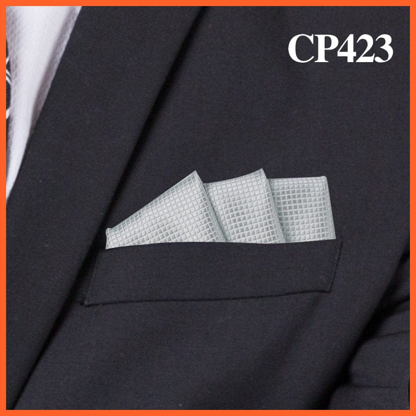 whatagift.com.au Handkerchief CP423 Fashion Suits Pocket Square Plaid Hankies Classic Suit Napkin Mens Handkerchief