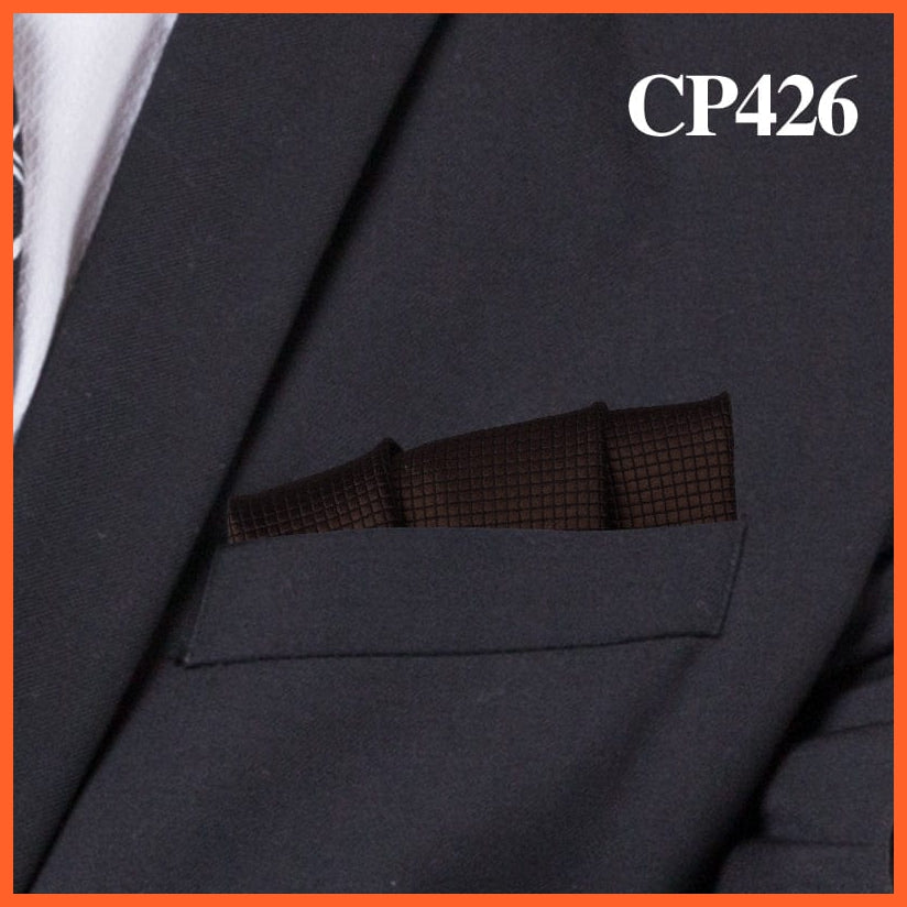 whatagift.com.au Handkerchief CP426 Fashion Suits Pocket Square Plaid Hankies Classic Suit Napkin Mens Handkerchief