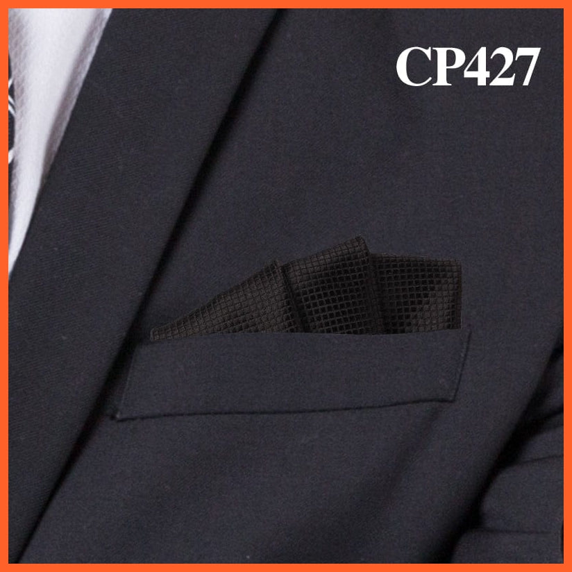 whatagift.com.au Handkerchief CP427 Fashion Suits Pocket Square Plaid Hankies Classic Suit Napkin Mens Handkerchief