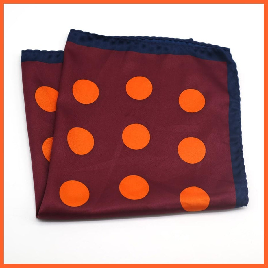 whatagift.com.au Handkerchief DF13 Large Paisley Flower Dot Pocket Square Handkerchief For Men's Gifts