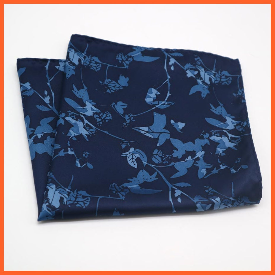 whatagift.com.au Handkerchief DF15 Large Paisley Flower Dot Pocket Square Handkerchief For Men's Gifts