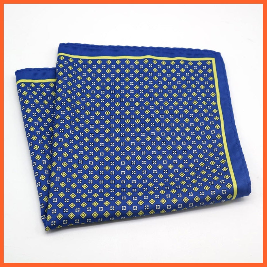 whatagift.com.au Handkerchief DF20 Large Paisley Flower Dot Pocket Square Handkerchief For Men's Gifts