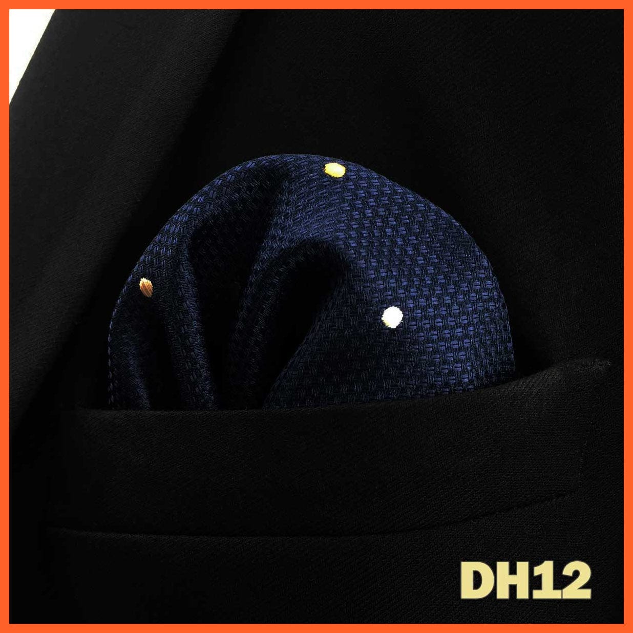 whatagift.com.au Handkerchief DH12 Colorful Multicolor Pocket Square Men's Classic Striped Handkerchief
