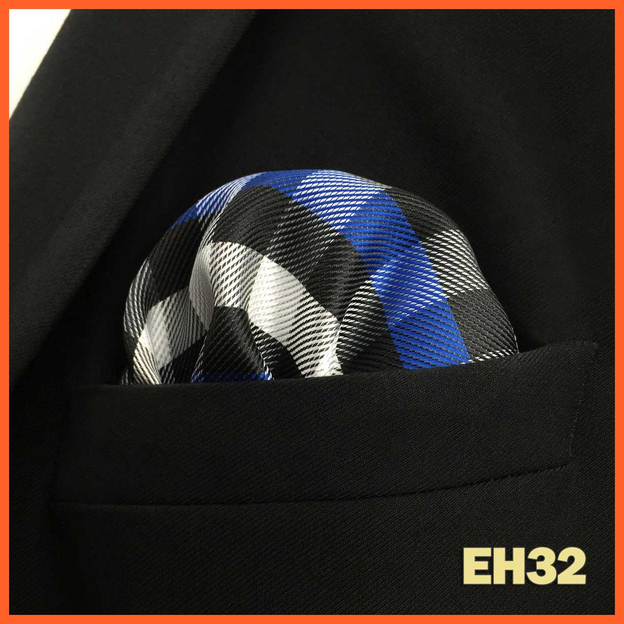 whatagift.com.au Handkerchief EH32 Colorful Multicolor Pocket Square Men's Classic Striped Handkerchief