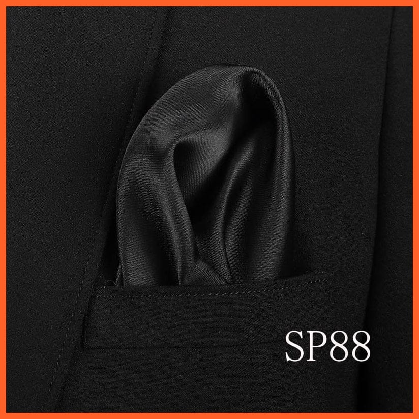whatagift.com.au Handkerchief Fashion Silk Vintage Hankies Men'S Pocket Square Striped Solid Handkerchiefs