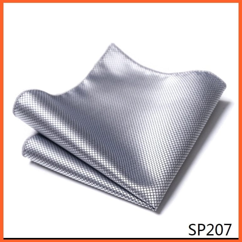 whatagift.com.au Handkerchief Fashion Silk Vintage Hankies Men'S Pocket Square Striped Solid Handkerchiefs