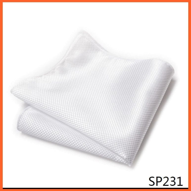 whatagift.com.au Handkerchief Fashion Silk Vintage Hankies Men'S Pocket Square Striped Solid Handkerchiefs