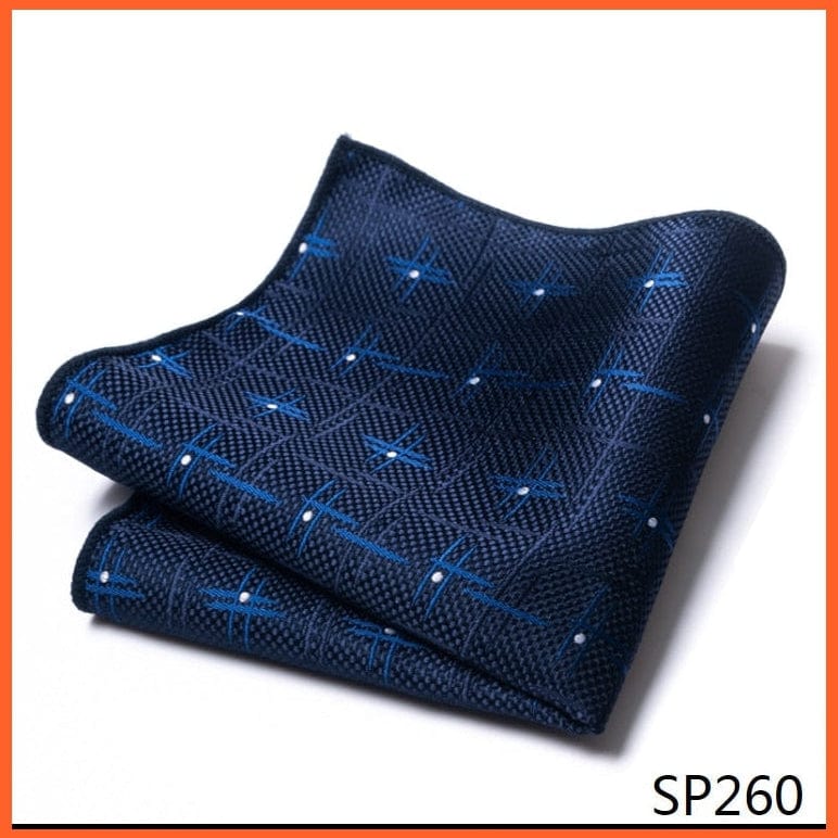 whatagift.com.au Handkerchief Fashion Silk Vintage Hankies Men'S Pocket Square Striped Solid Handkerchiefs