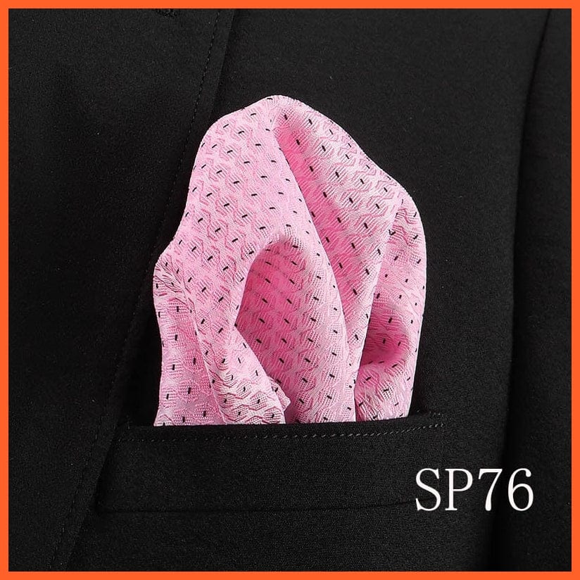 whatagift.com.au Handkerchief Fashion Silk Vintage Hankies Men'S Pocket Square Striped Solid Handkerchiefs