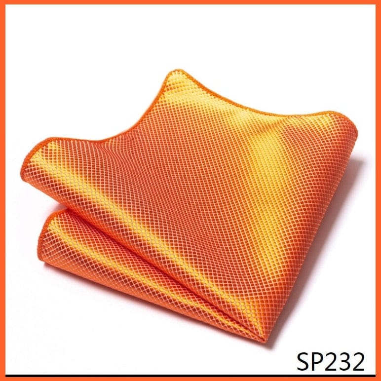 whatagift.com.au Handkerchief Fashion Silk Vintage Hankies Men'S Pocket Square Striped Solid Handkerchiefs