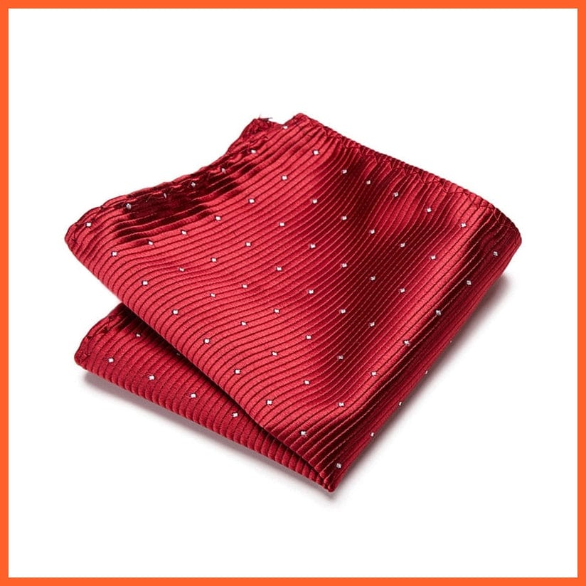 whatagift.com.au Handkerchief Fashion Silk Vintage Hankies Men'S Pocket Square Striped Solid Handkerchiefs